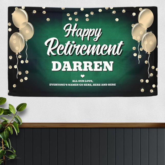 Green and Gold Happy Retirement  Banner (Von Creator hochgeladen)