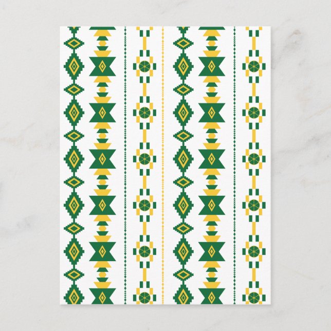 Green and Gold Transparency Postkarte (Vorderseite)