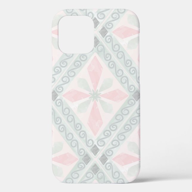 Green and pink pastel diamond pattern Case-Mate iPhone hülle (Rückseite)