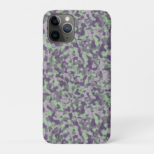 green and purple camo abstract Case-Mate iPhone hülle (Rückseite)