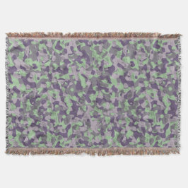 green and purple camo abstract decke