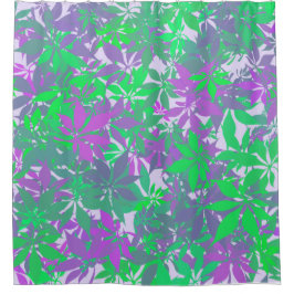 Green and Purple Chestnut Leaves Duschvorhang