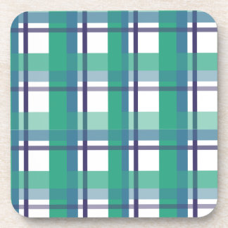 Green And Purple Tartan Pattern Getränkeuntersetzer