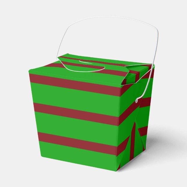 Green and Red Christmas Fevor Box Geschenkschachtel (Vorderseite)