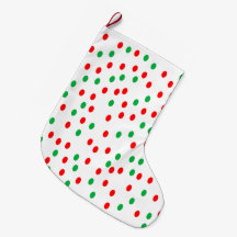 Green and Red Christmas Polka Dots