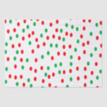 Green and Red Christmas Polka Dots Seidenpapier<br><div class="desc">Festliche grüne und rote Weihnachtspolka-Punkte</div>