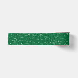 Green and white math formulas and equations craft ripsband