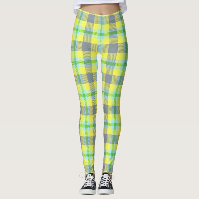 Green And Yellow color  Leggings (Vorderseite)