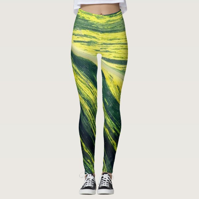 Green and yellow harmony leggings (Vorderseite)