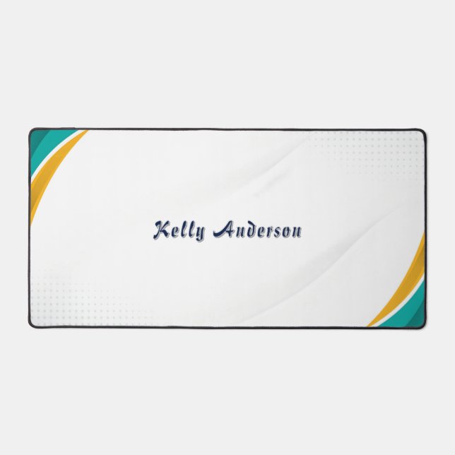 Green and Yellow Modern Pattern with Custom Sign (Recto)