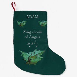 Green Angel Custom Christmas Strumpf, Name hinzuf Kleiner Weihnachtsstrumpf