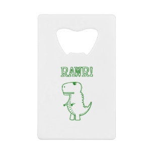 Green Angry T Rex Dino Geldbeutel Flaschenöffner