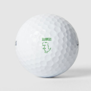 Green Angry T Rex Dino Golfball