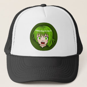 Green Anime Girl Truckerkappe