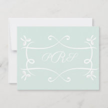 Green Antoinette Elegante Emblem Filigree Note Car