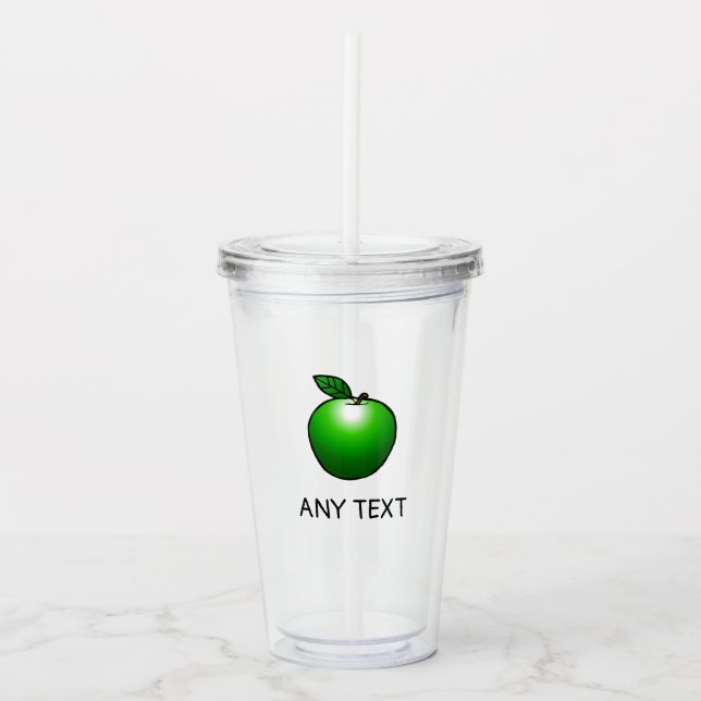 Green Apple Acrylic Tumbler Acryltrinkbecher (Vorderseite)