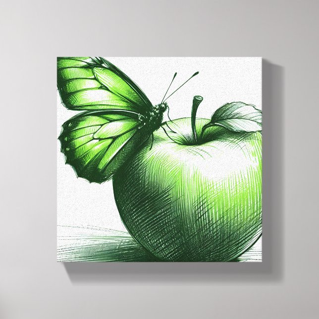 Green Apple Canvas Print Leinwanddruck (Vorderseite)