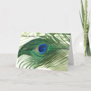 Green Apple Peacock Sill Life Karte