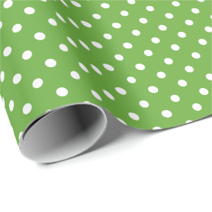 Green Apple Polka Dot Muster Geschenkpapier