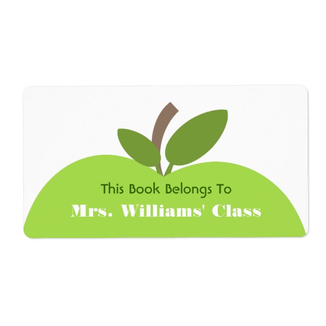 Green Apple Teacher Buchzeichen für das Klassenzim (Vorne)