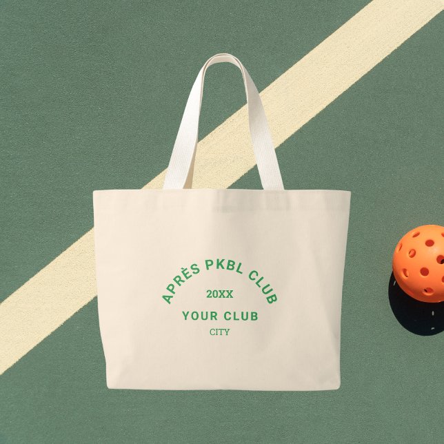 Green Après PKBL Club Wappen Pickleball Jumbo Stoffbeutel (Von Creator hochgeladen)