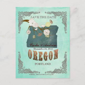 Green Aqua Save the Date - oder Karte mit hübschen