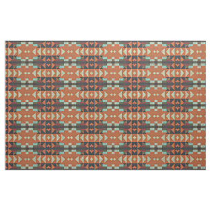 Green Aqua Türkis Red Orange Brown Ethnic Look Stoff