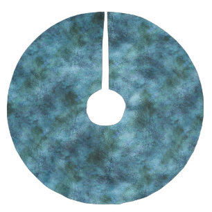 Green Aquamarin Aqua Blue Earth Ocean Marble Abstr Polyester Weihnachtsbaumdecke