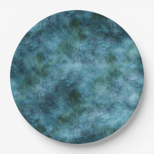 Green Aquamarin Aqua Blue Earth Ocean Marmor Abstr Pappteller