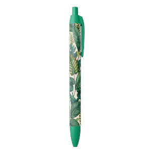 Green & Aquamarin Palm Monstera Tropical Blätter M Kugelschreiber