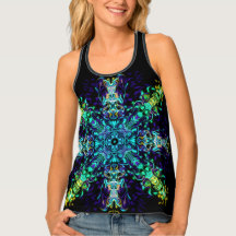 Green Aquamarin Psychedelic Bohemisch Mandala