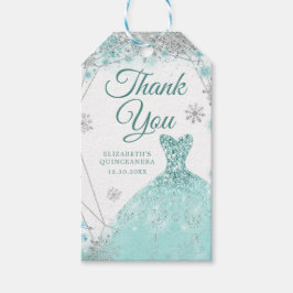 Green Aquamarin Silver Snowflake Mis Quince Vielen Geschenkanhänger