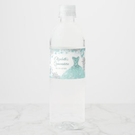 Green aquamarin Winter Snowflake Quinceñera