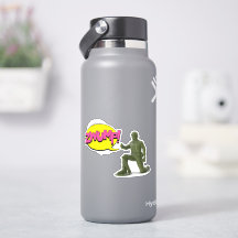 Green Army Man mit einem Mortar-Die Sticker