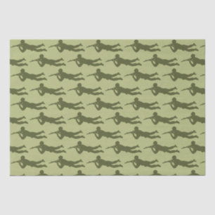 Green Army Man Sniper Pose Seidenpapier
