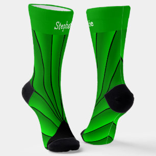 Green Art Deco Design Socken