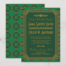 Green Art Deco Wedding lädt ein