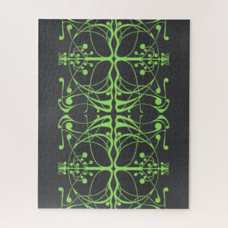 Green Art Nouveau Harmony Puzzle