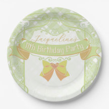 Green Art Nouveau Princess Birthday