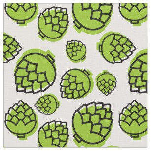 Green Artichoke Pattern Stoff
