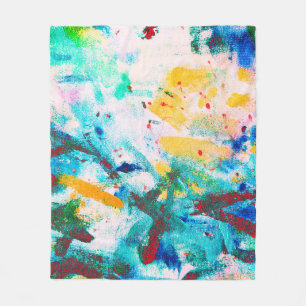 Green Artistic Canva. Lila Coole Illustration. Ode Fleecedecke