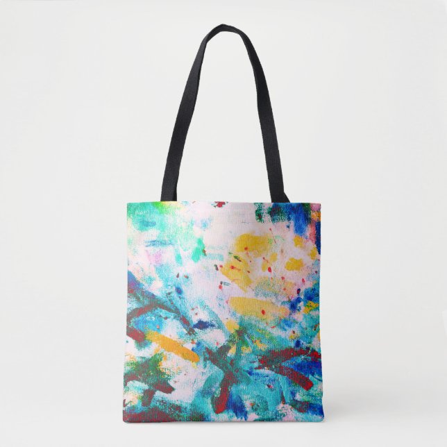Green Artistic Canva. Lila Coole Illustration. Ode Tasche (Vorderseite)