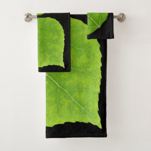 Green Aspen Leaf #11 Badhandtuch Set