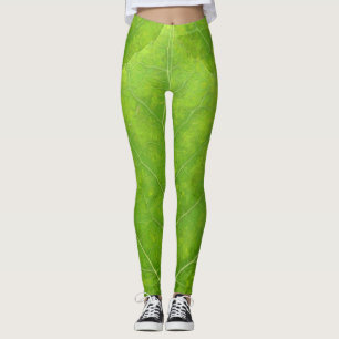 Green Aspen Leaf #11 Leggings