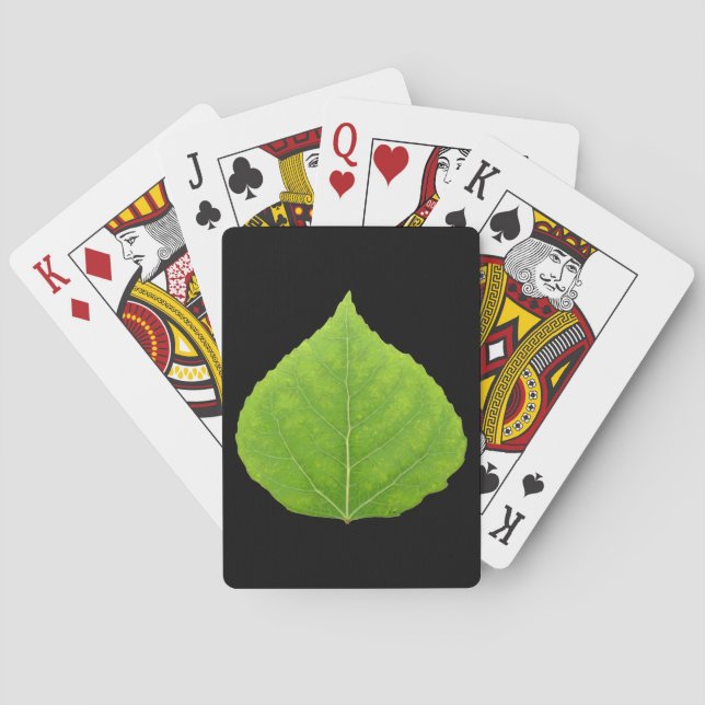Green Aspen Leaf #11 Spielkarten (Rückseite)