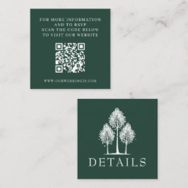Green Aspen Tree Wedding QR Begleitkarte
