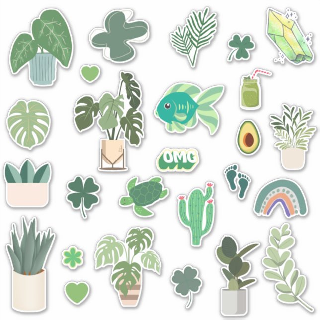 Green Ästhetik Pack Aufkleber (Vorderseite)