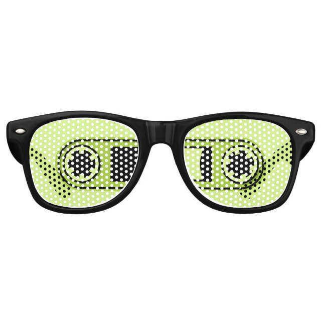 Green Audio Cassette Tape Partybrille (Vorderseite)