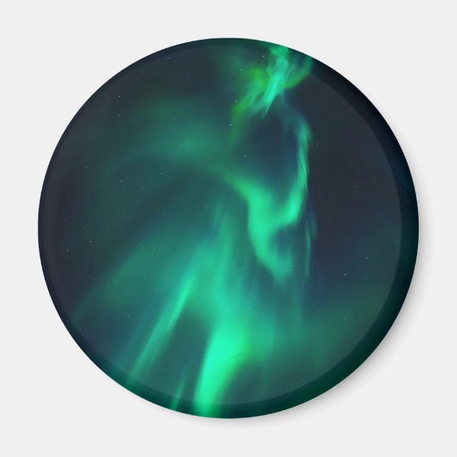 Green Aurora Northern Lights Magnet (Vorne)
