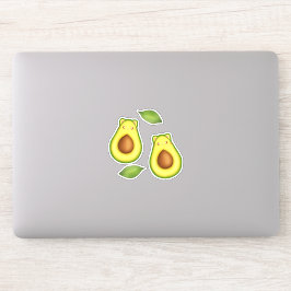 Green Avocado Cat Aufkleber